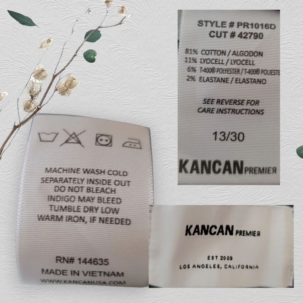 KanCan Juliana Premier High Rise Ankle Skinny size 13 or 30 New with tags